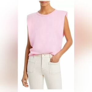 Endless Rose White Padded Shoulder Muscle Tee S